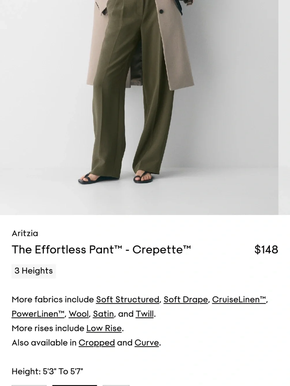 Aritzia Woman’s Plaid Dress Pants - Beige/Tan